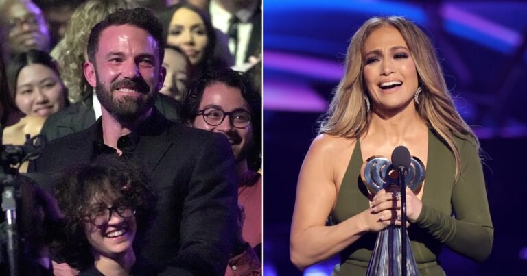 Ben Affleck Cheers Jennifer Lopez on at iHeartRadio Awards