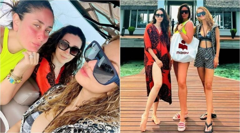 Kareena Kapoor chills with sister Karisma, friend Natasha Poonawalla by the pool, see photos