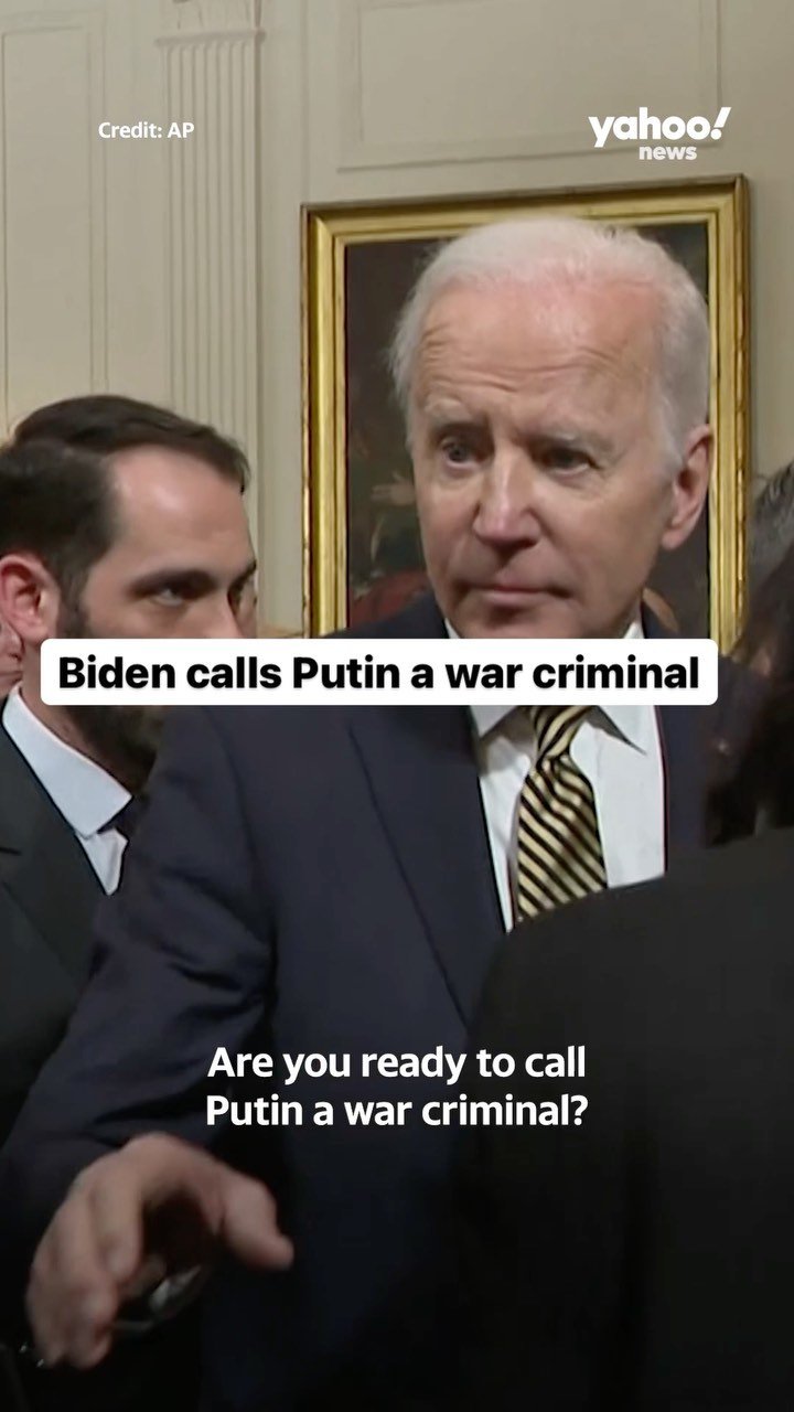 Biden calls #Putin a war criminal.