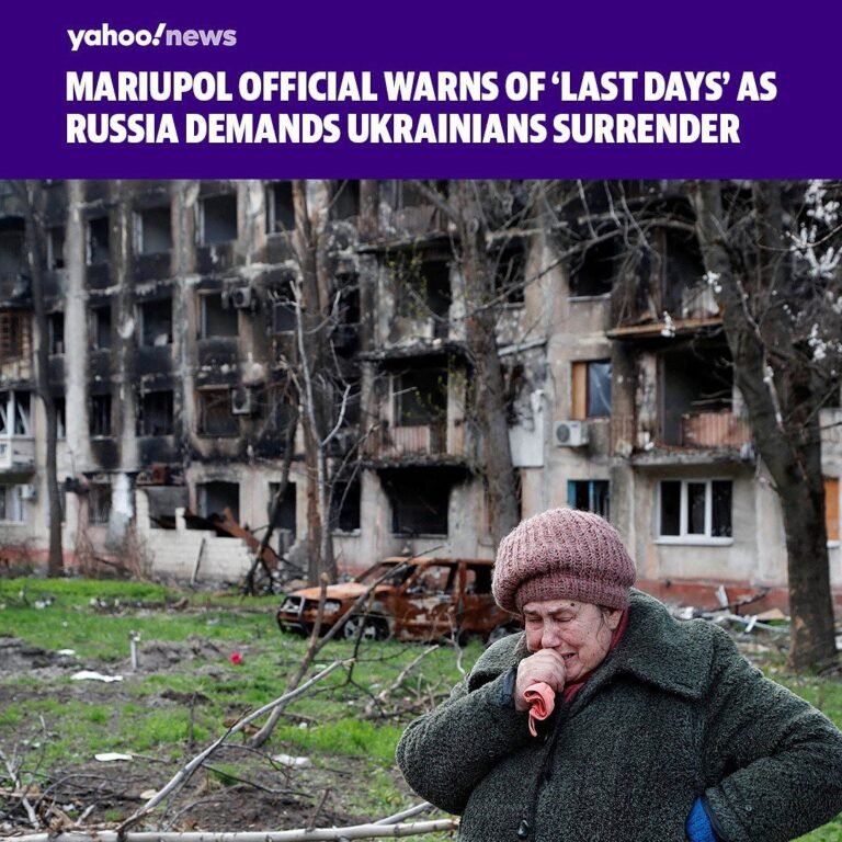 Ukraine’s port city of Mariupol is facing its “last days, if not hours,” a comma