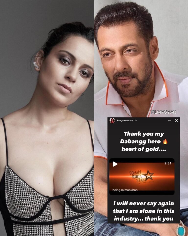 Kangana thanks Salman Khan and says “I’ll never say again that I’m alone in this