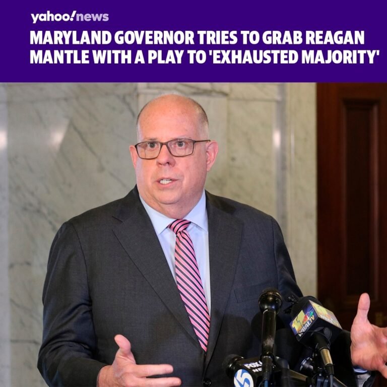 Maryland Gov. Larry Hogan is trying to grab the Reagan mantle in the GOP, campai