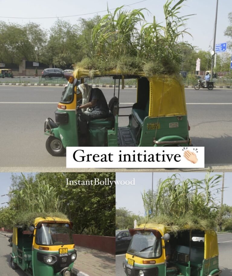 Alok, an auto rickshaw driver, spotted on the eve of World Environment day, main